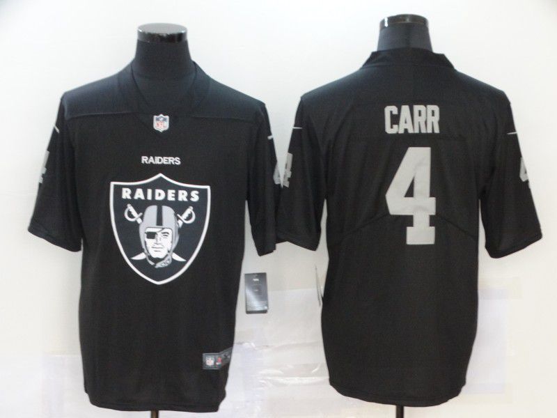 Men Oakland Raiders #4 Carr Black Nike Team logo fashion NFL Jersey